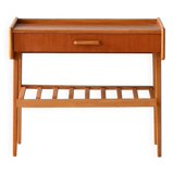 Vintage Scandinavian teak bedside table with drawer, 1960s