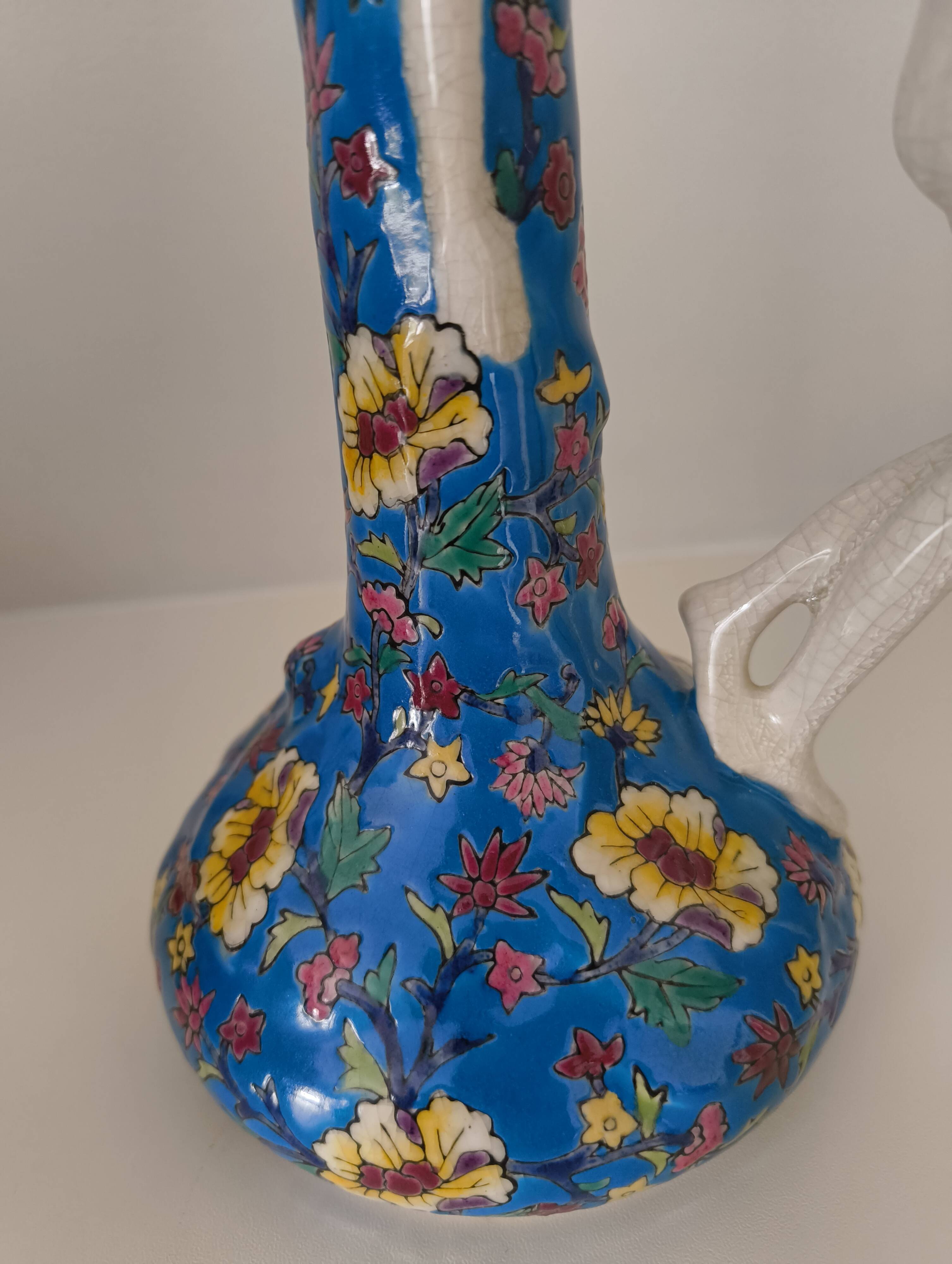 Pichet Art Déco belge signé Émaux de La Louvière