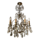 brass and crystal chandelier