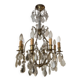 lustre laiton et cristal