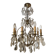 brass and crystal chandelier
