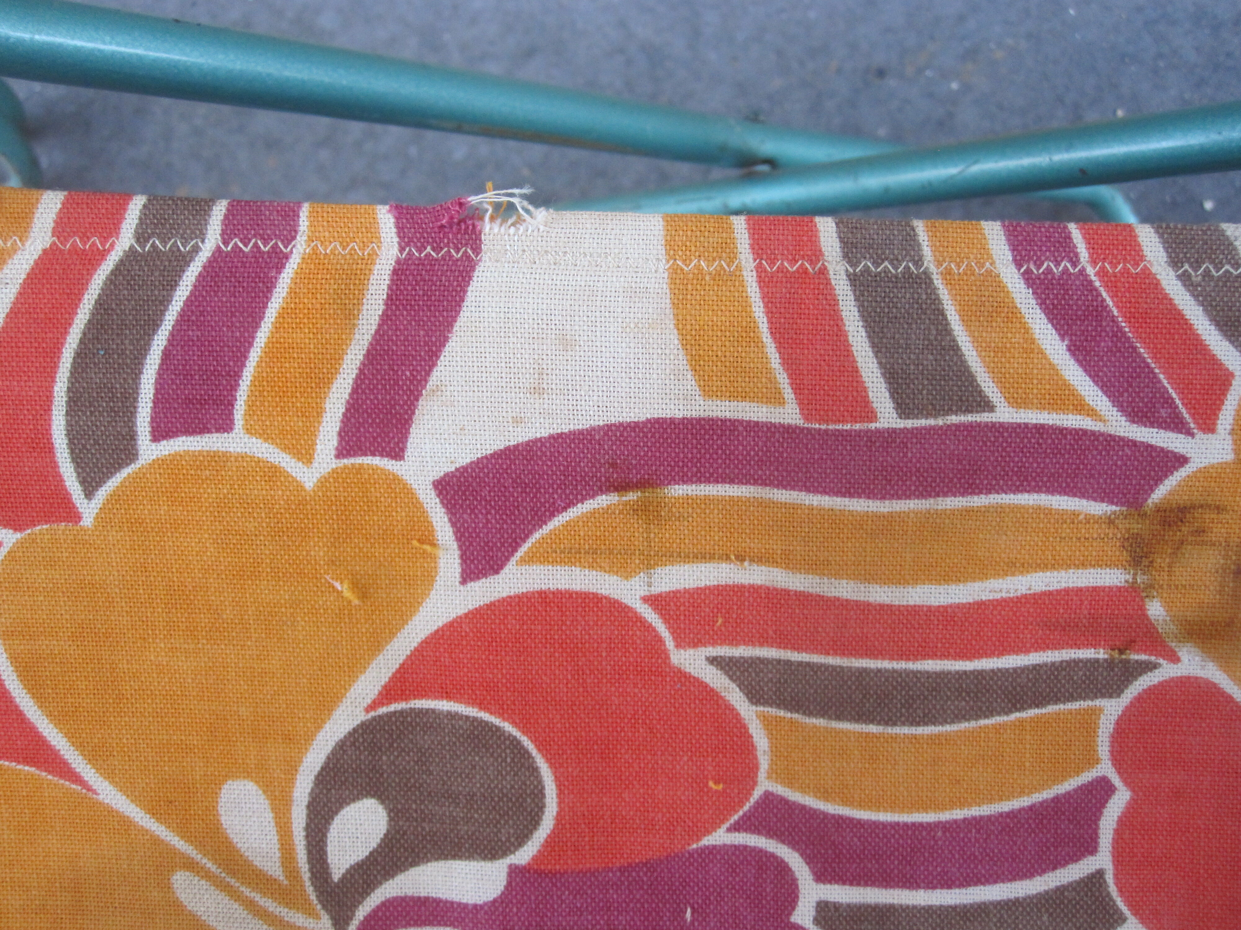 Vintage camping folding lounge