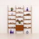 Italian mid century floor to ceiling teak wall unit or room divider, 1960