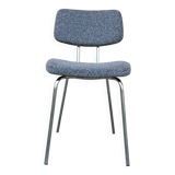 Vintage gray stainless steel tube office chair