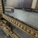 Golden wooden mirror with moulding from the Napoléon III period.