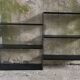 Double metal string shelf - 6 shelves, 3 uprights - vintage 1960