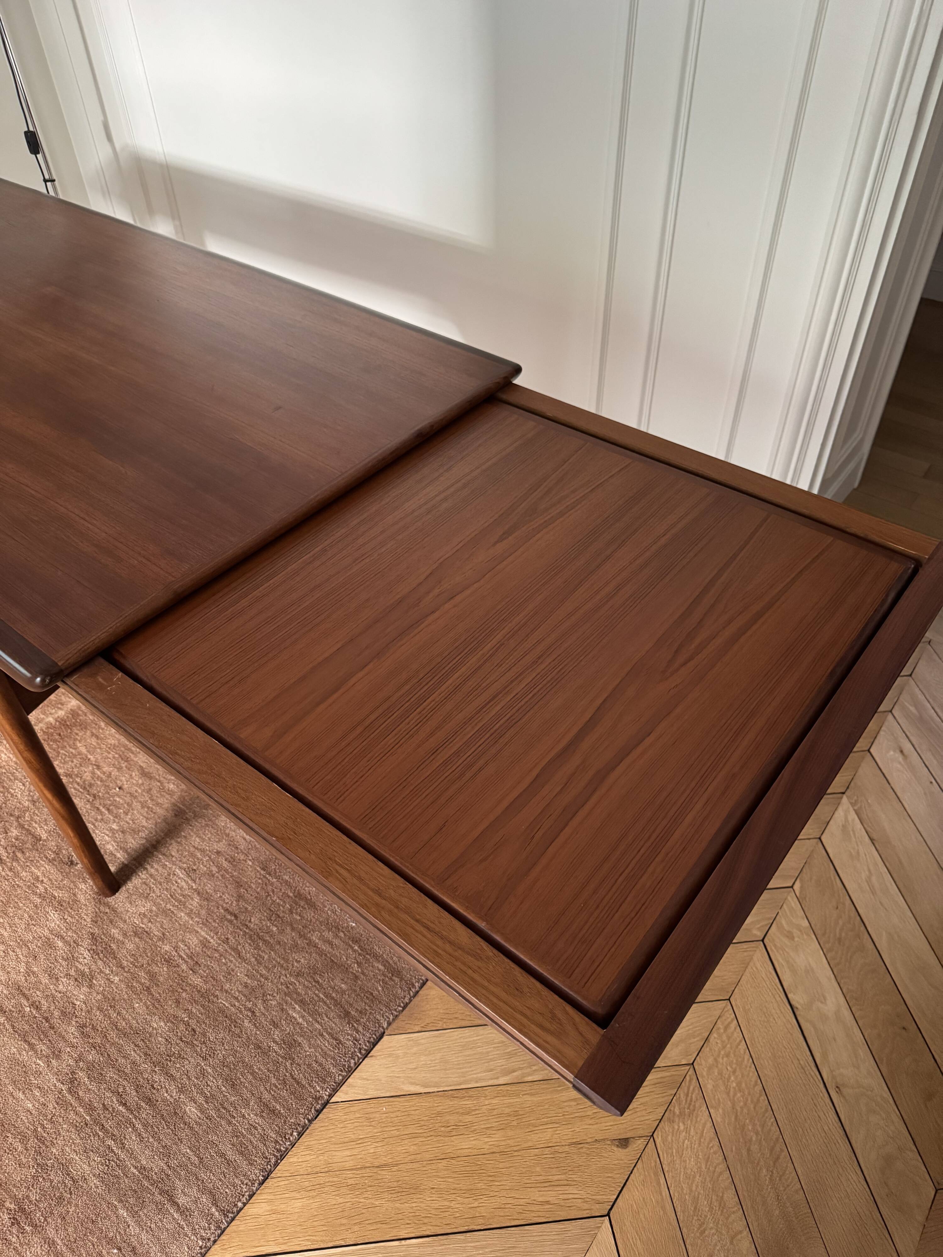 Dining table with extension by Johannes Andersen for Uldum Møbelfabrik