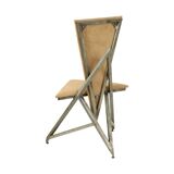 Unique Design Chair Art Object Handmade Metal Velvet