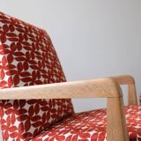 Designer armchair and ottoman