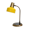 Grande lampe de bureau jaune et or des années 50-60.