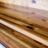 Vintage wall shelf with plexiglass sliding doors