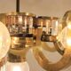 Extraordinary huge brass Art Deco chandelier, 1930s / Cubism