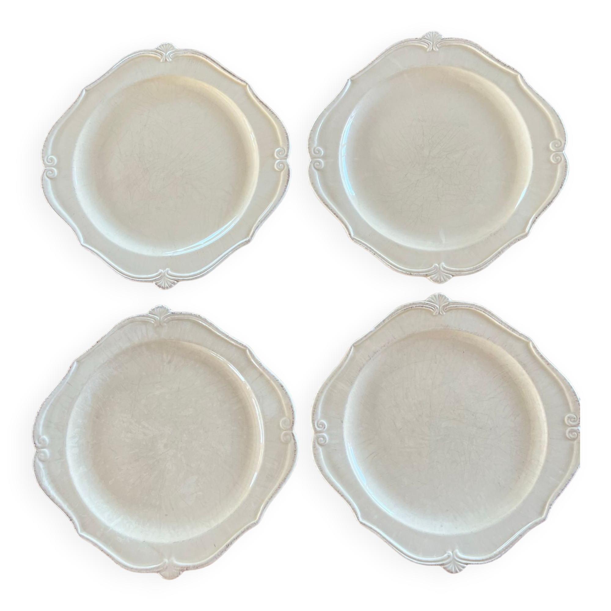 4 old dinner plates Maison Pichon Uzès