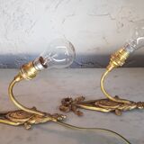 Paire d'appliques murales en bronze
