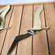 Flight of 3 gulls or brass swallows
