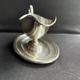 Silver metal helmet sauce boat - Christofle