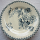 Dessert plate signed gien: capucines model in grey-blue
