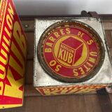 Duo of boxes Bouillon Kub metal 1950