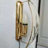 Vintage applique with 1980 glass lampshade