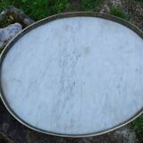 Old Louis XVI style bedside table marble top