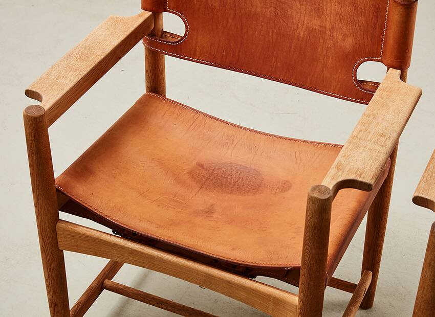 Borge Mogensen Pair of Model 3238 Spanish Dining Chairs for Fredericia 1964