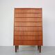 Mid-Century Modern Danish Chest of Eight Drawers, Tallboy in Teak, Denmark, 1960