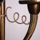 Brass and filigree glass ceiling light, Italian production from the 1940s.