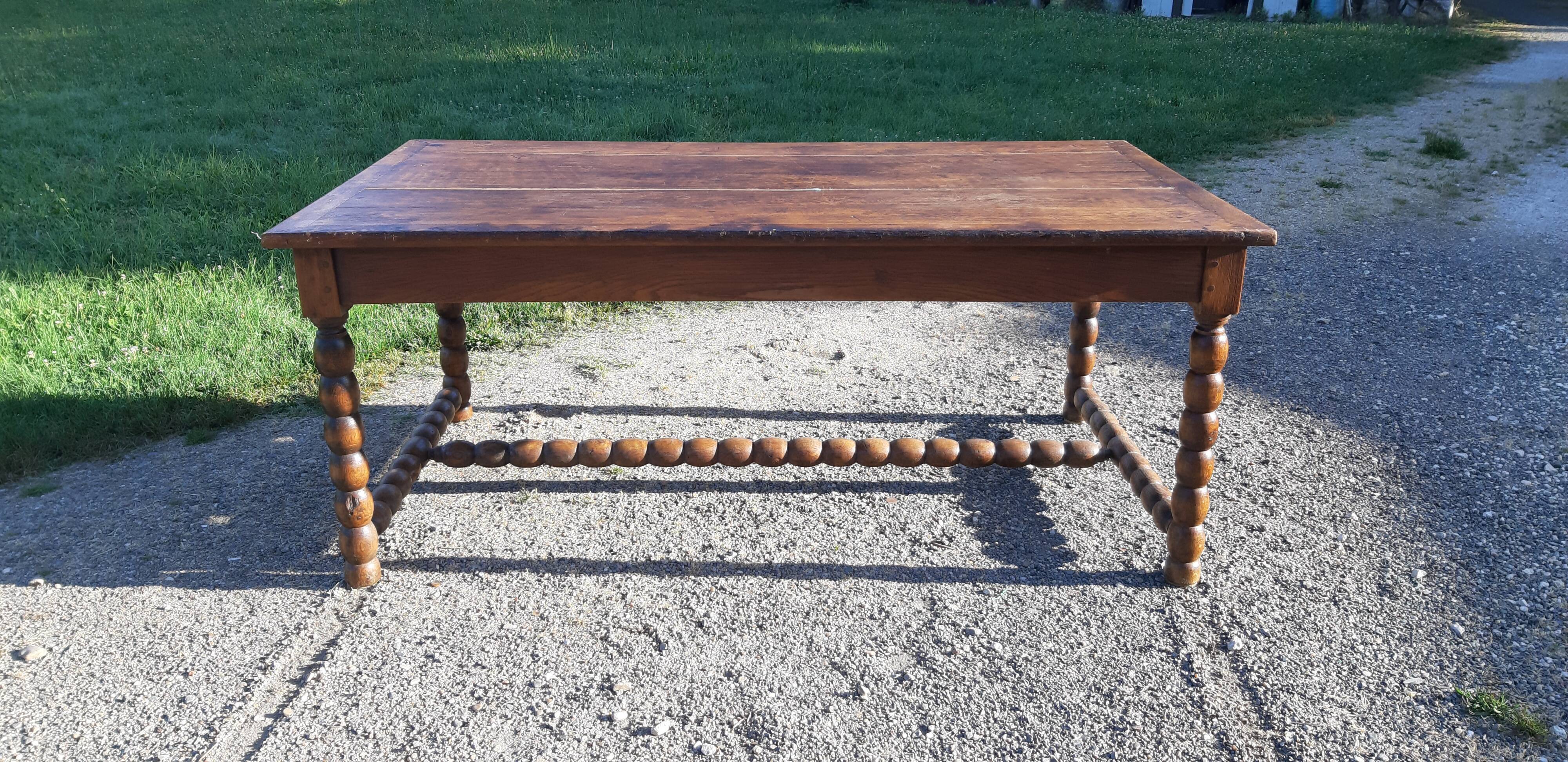 Chéne country farm table with extensions