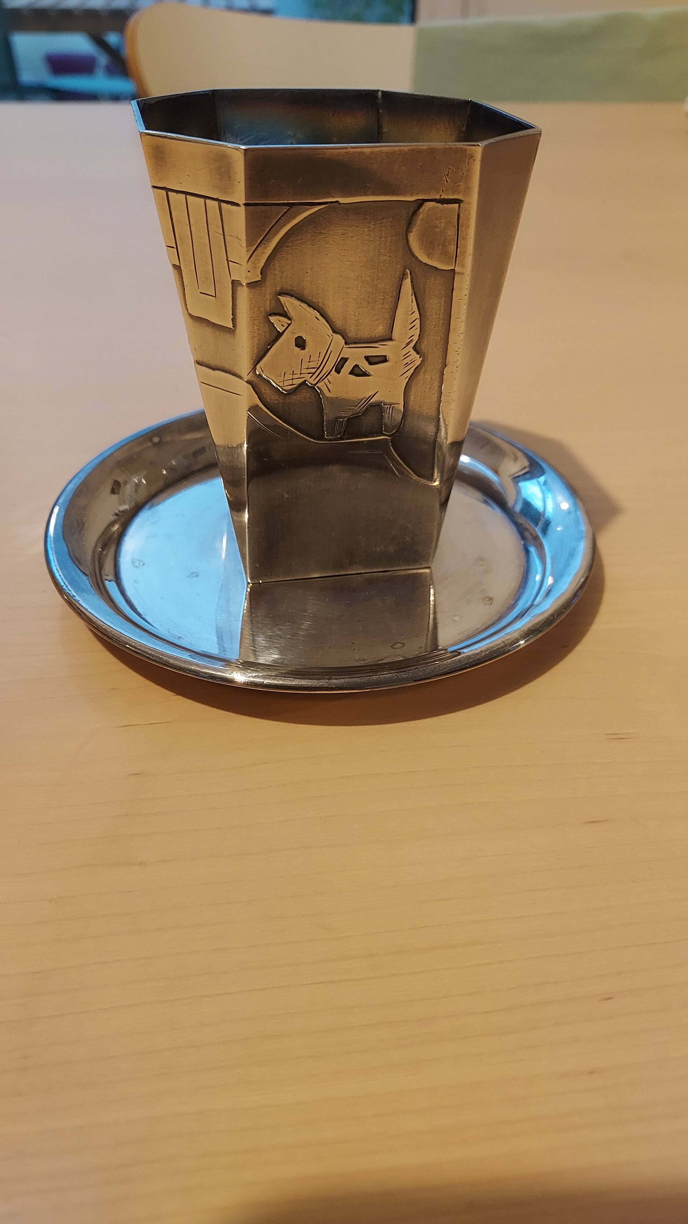 Silver-plated metal timbale
