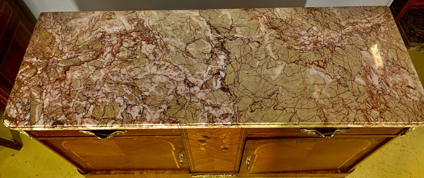 Buffet art deco period 1920 marquetry of rosewood and precious woods