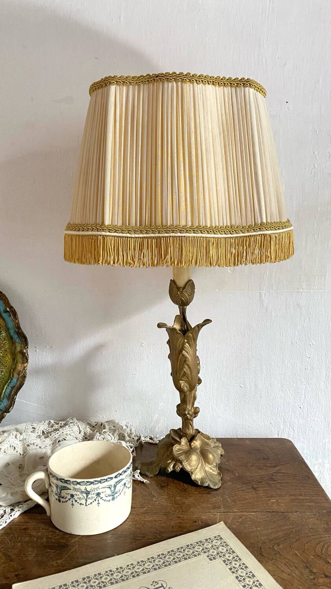 Art nouveau flower lamp 52 cm