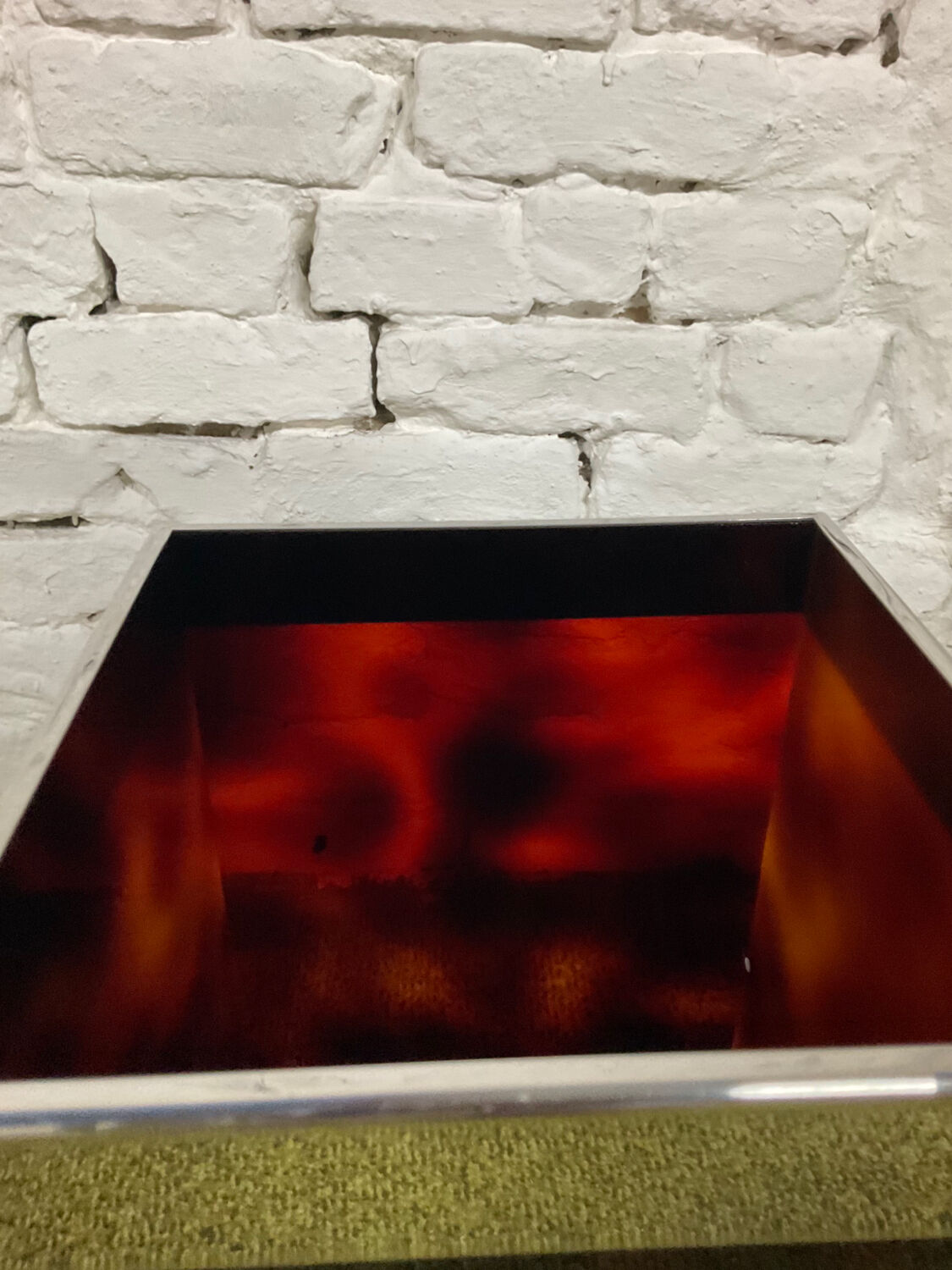 Vintage umbrella door in plexiglass and chrome