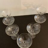 7 cut crystal champagne glasses