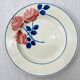 4 dessert plates vintage flower rose red HBCM