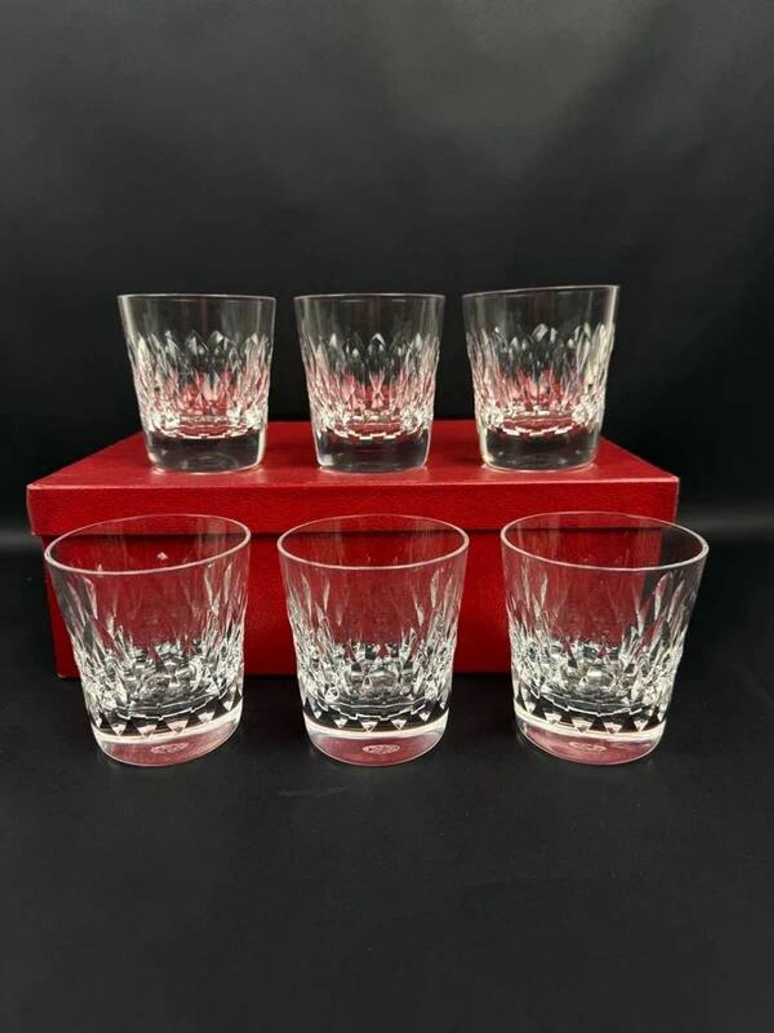 Baccarat, set of 6 Armagnac whisky glasses