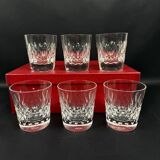 Baccarat, set of 6 Armagnac whisky glasses