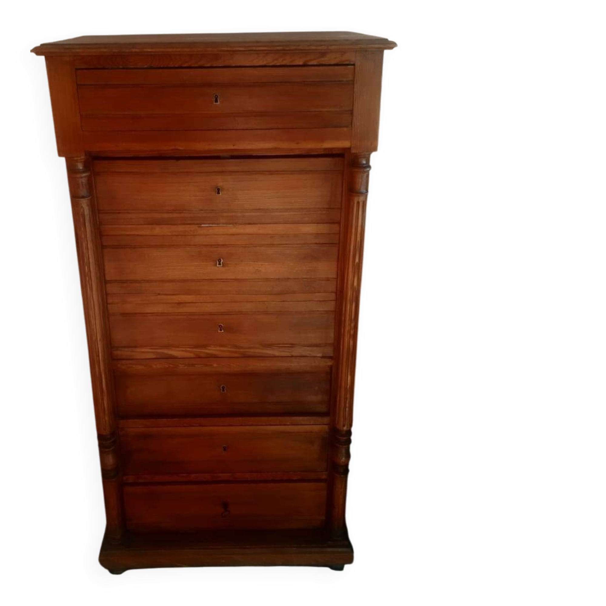 Meuble noyer archivage et écritoire