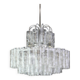 Murano Glass Tube Chandelier Ice by Doria, Germany, 1960s