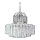 Murano Glass Tube Chandelier Ice by Doria, Germany, 1960s