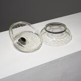 Yellow spotted glass sugar bowl, 1930s