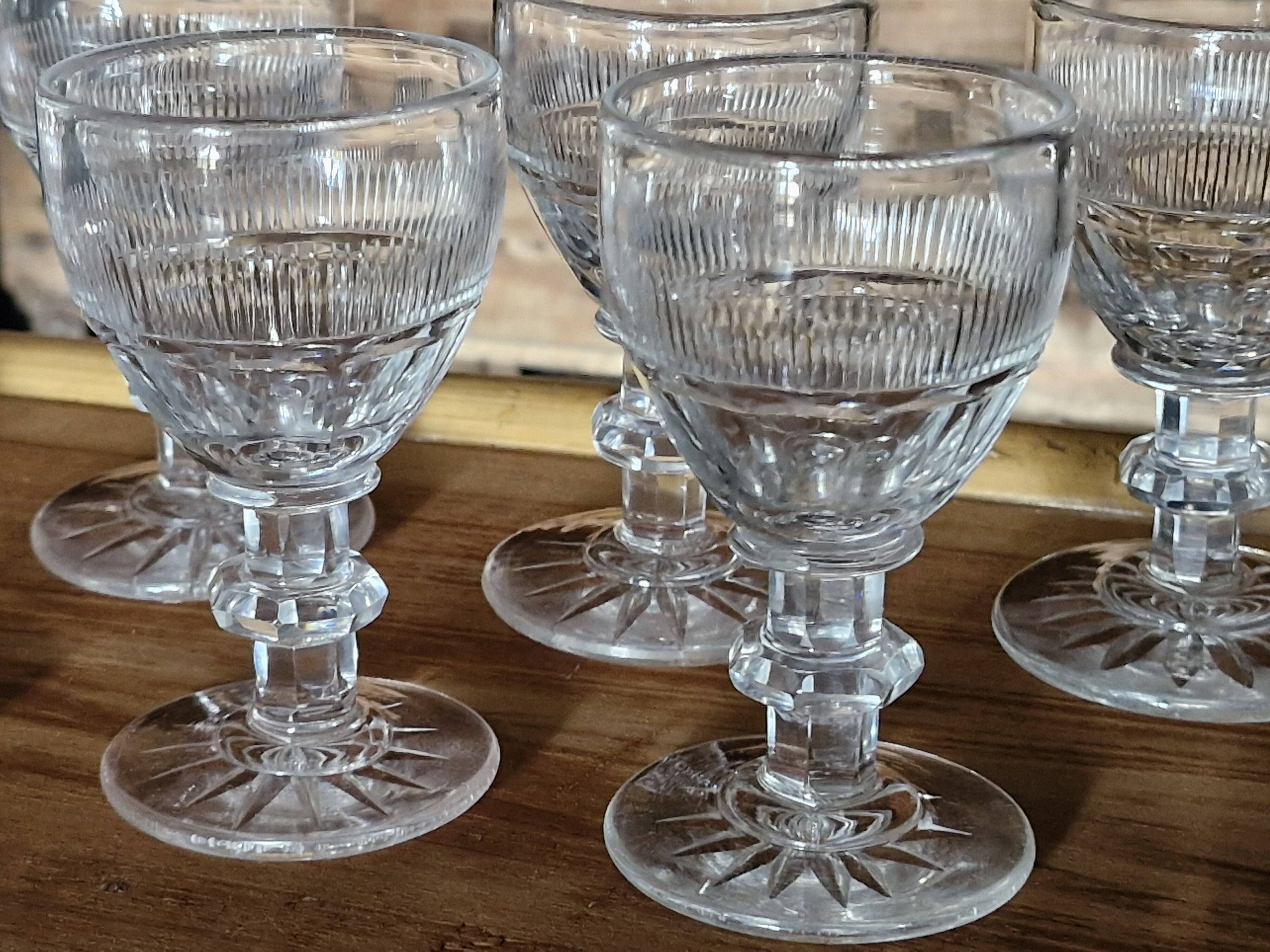7 Verres à Vin Blanc/Porto Baccarat 1841