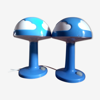 Pair of Skojig Ikea cloud lamps