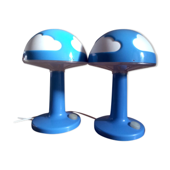 Pair of Skojig Ikea cloud lamps
