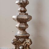 Pair of antique candlesticks from Italy, 18th century.