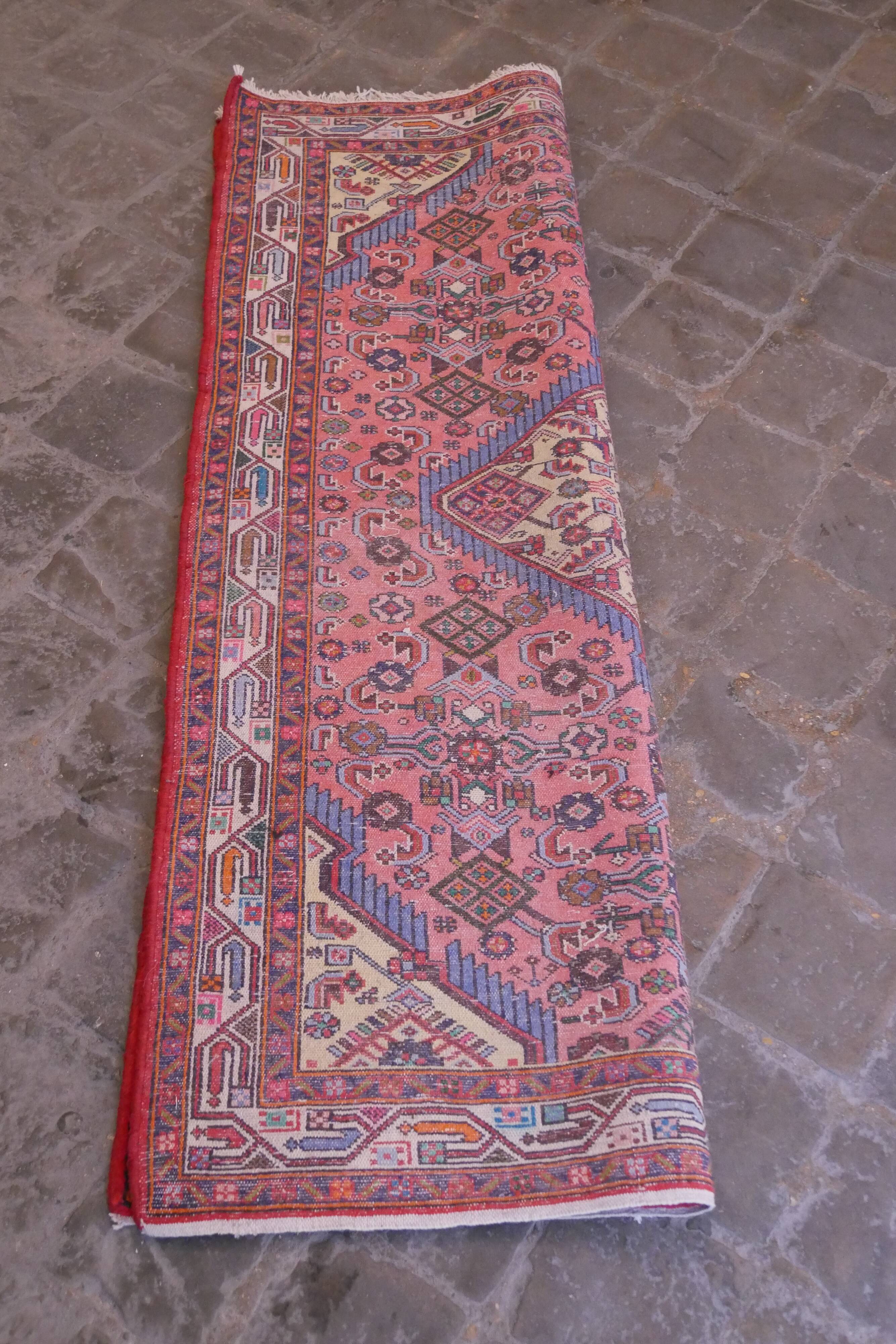 Vintage Persian Hamadan Handmade Oriental Carpet 103x150cm