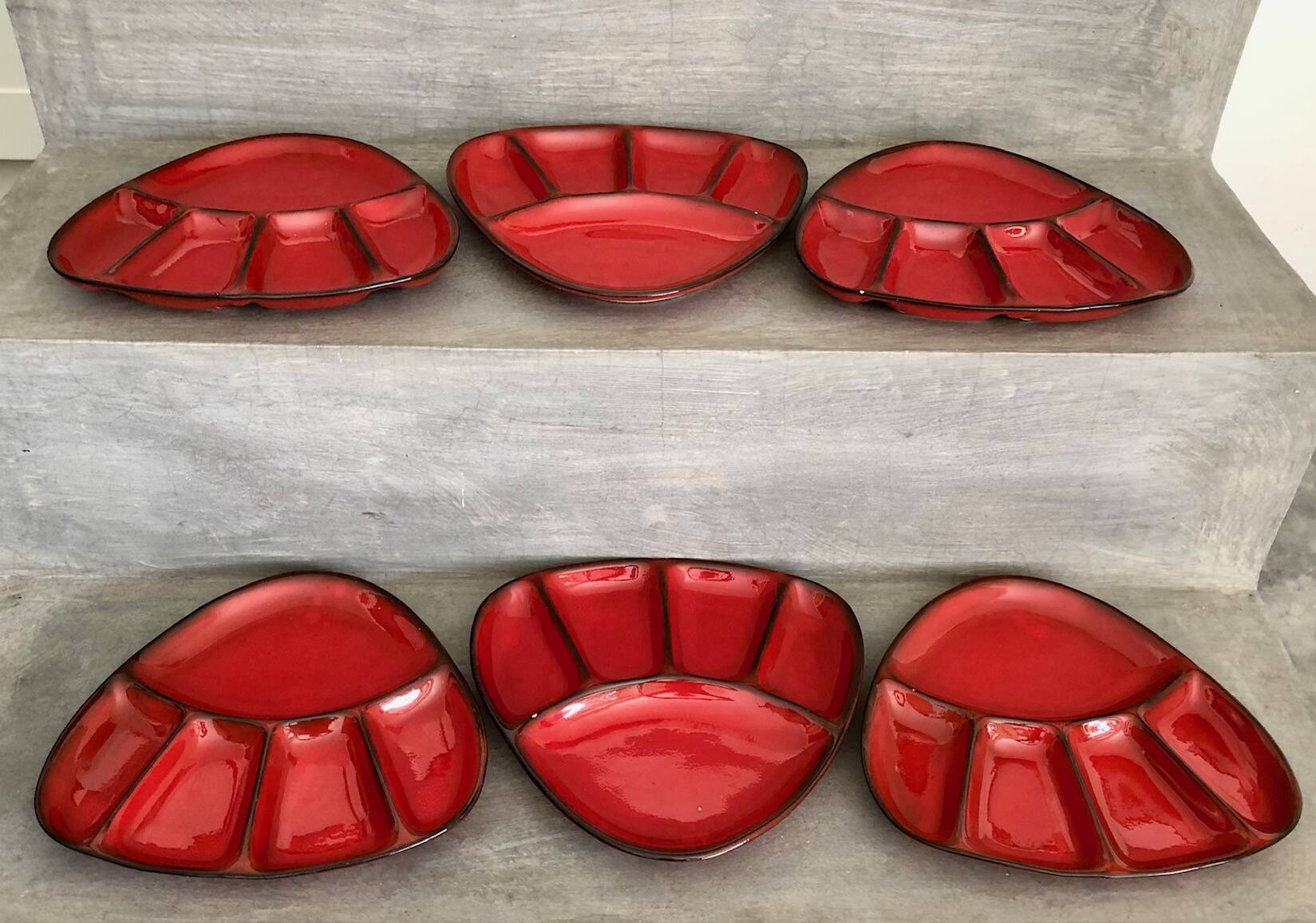 6 Assiettes à compartiments