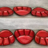 6 Assiettes à compartiments
