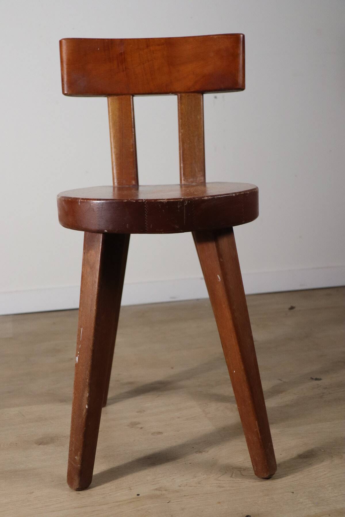 Chaise en acajou par Christian Durupt - Méribel - 1960
