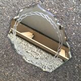 Miroir biseauté et ciselé 27x33cm