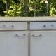 Buffet vintage en bois beige 1950 style parisien mado